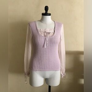 Elegant Lavender Knit Top NWOT